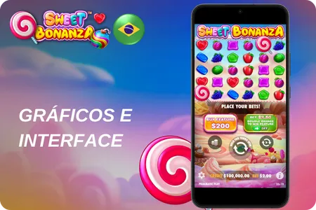 Sweet Bonanza Gráficos e Interface do Usuário